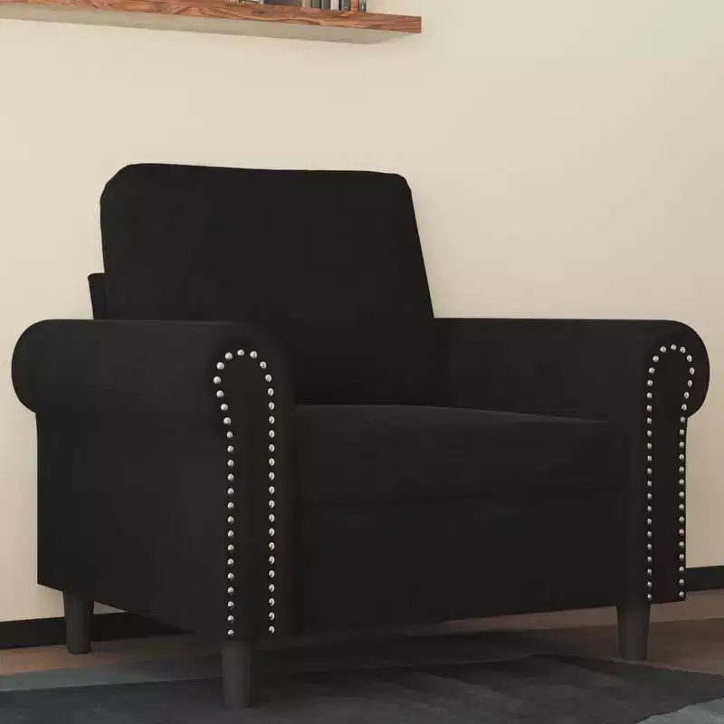 vidaXL Sofa Chair Accent Upholstered Club Armchair for Living Room Velvet