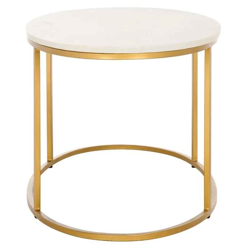 Marble Coffee Table (Fully Assembled) - 39 In. W x 21 In. D x 18.3 In. H - 39Wx21Dx18H
