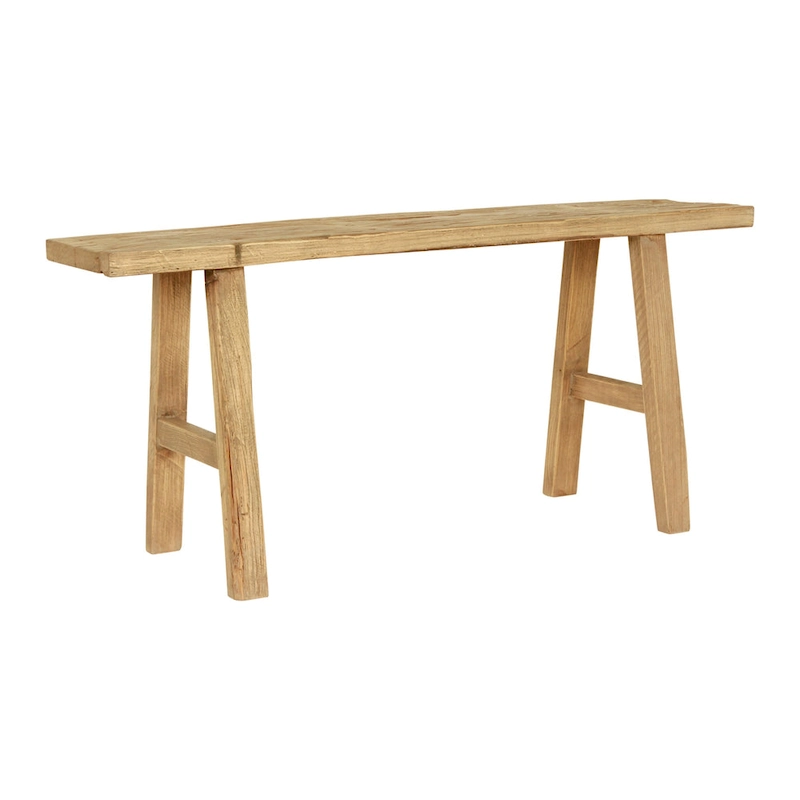 Artissance 43 Long 10 Wide Elmwood Bench, Natural Wood - 9'6 x 12'11