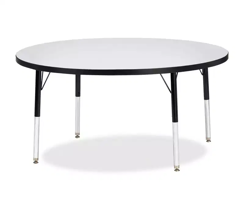 Jonti-Craft Berries Elementary Height Color Edge Round Table 48 x 48 in Black