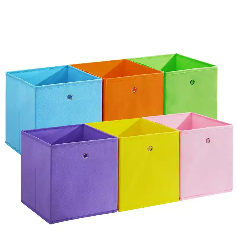 Storage Bins, Cube Storage 10.2 Collapsible Fabric Storage Boxes with Handles for Closet Shelf Kids Room Living Room Bedroom