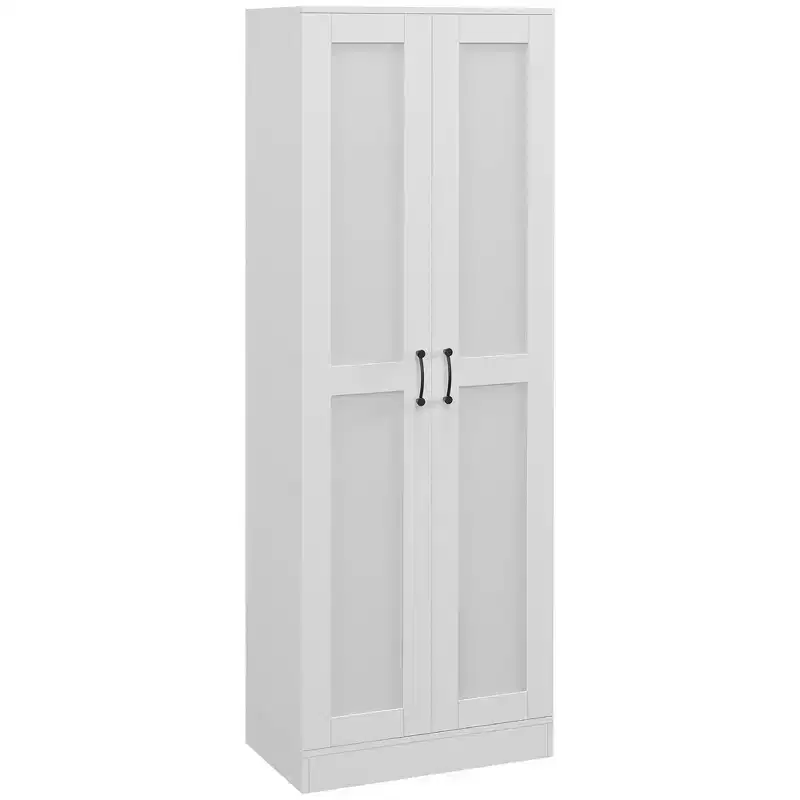 HOMCOM 69 Tall Modern Storage Cabinet with Adjustable Shelves for Bedroom and Living Room or Hallway