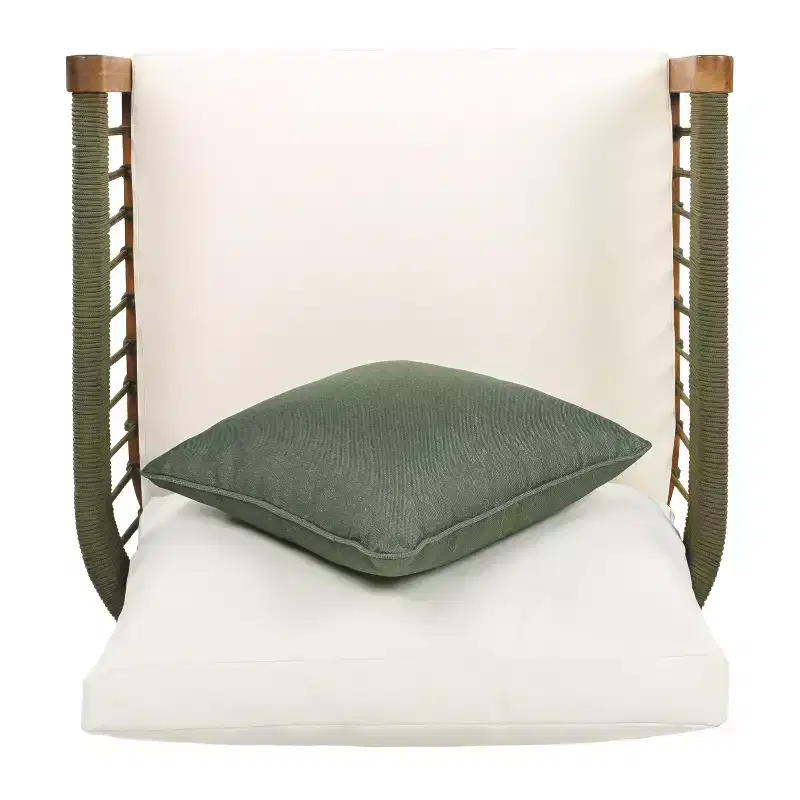 Christopher Knight Home Clifton Patio Rustic Acacia and Rope Upholstered Club Chair with Curved Back
