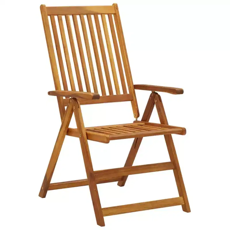 vidaXL Garden Chair Set of 4 Royal Blue Solid Acacia Wood, 100% Polyester