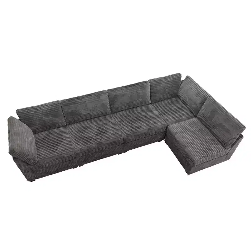 HOMLUX Luxury Modular Sectional Sofa Couch, Oversized Cloud Couch for Living Room, Deep Seat Upholstered Convertible Sleeper Sofa with Chaise Ottoman