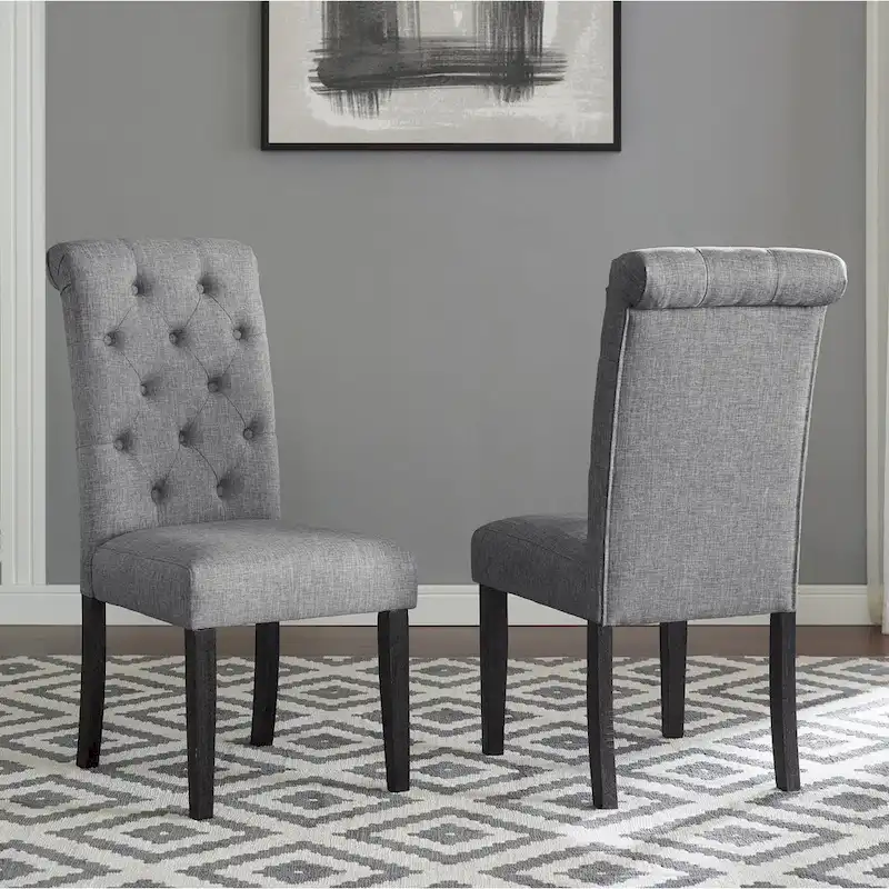 Roundhill Furniture Leviton Antique Black Finished Wood 7-piece Dining Set