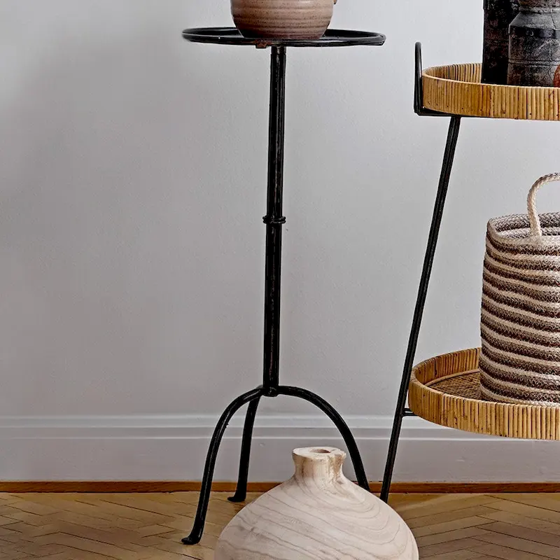 Round Metal Drink Table