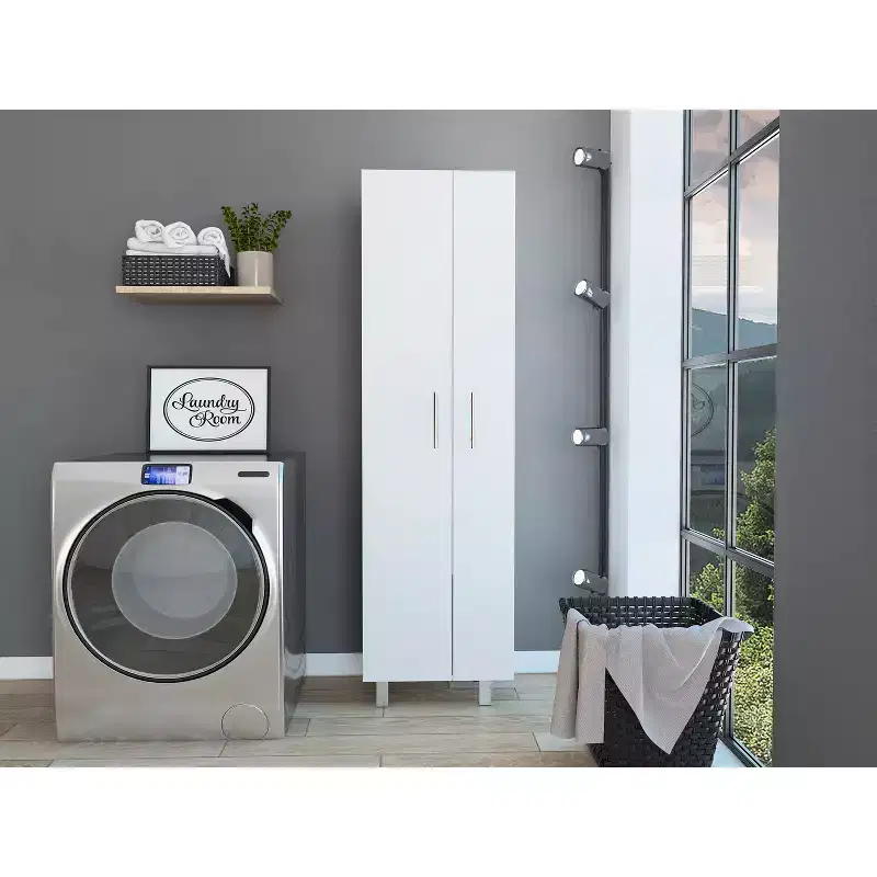 71.3 in H and 73.5 in.W Metal Utility Storage Cabinets with 2 -Doors and 4 Shelves