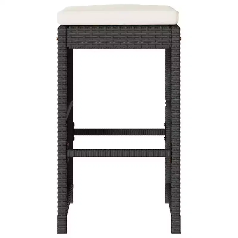 vidaXL Garden Bar Stool Set of 6 PE rattan Standard