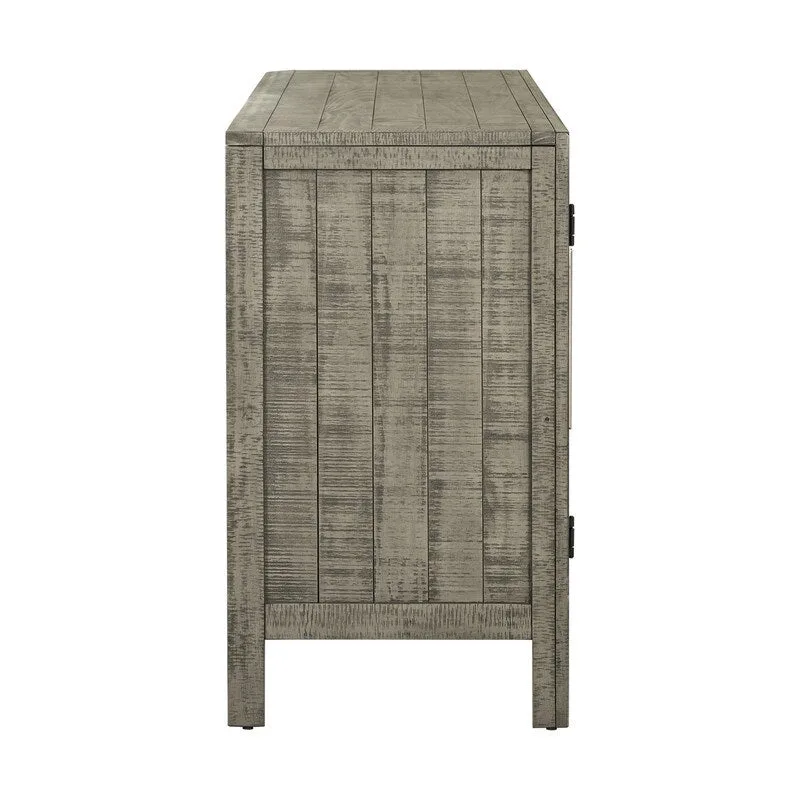 60W Cabinet Sideboard with Adjustable Shelves and Pine veneer - N/A