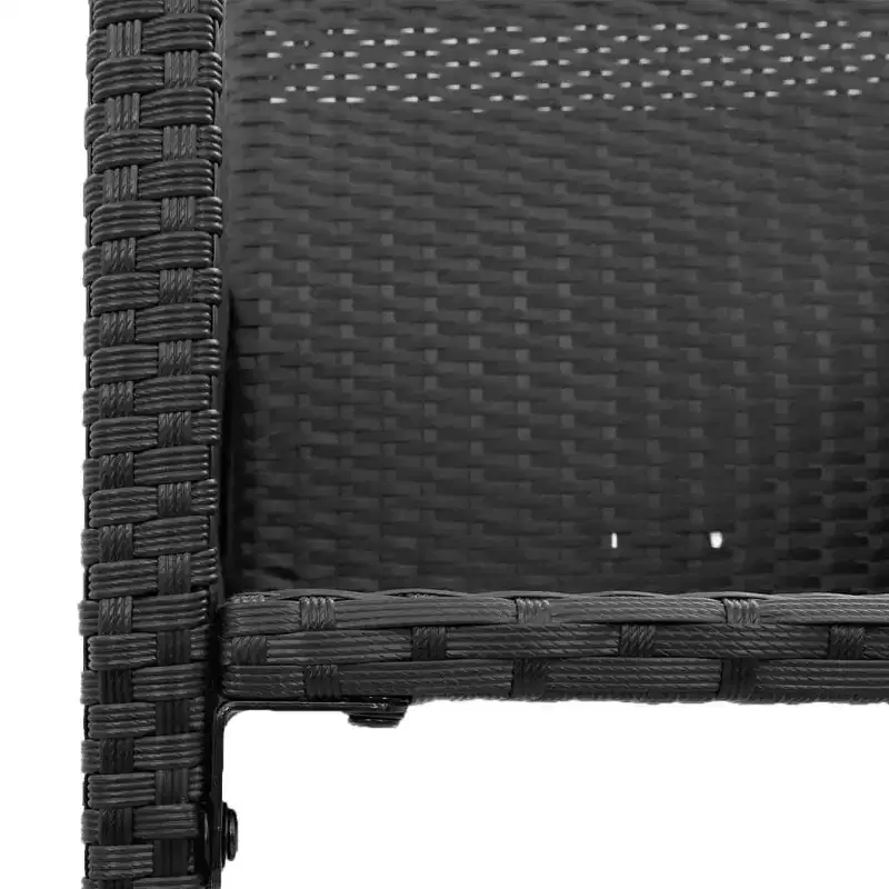 vidaXL Garden Bar Stool PE rattan, powder-coated steel, 100% polyester