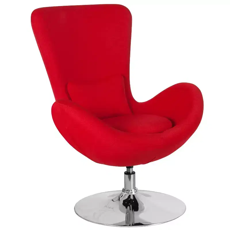 Flash Furniture Egg Series Side Reception Chair with Bowed Seat
