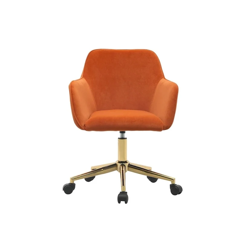 Home Office Chair With Gold Metal Legs