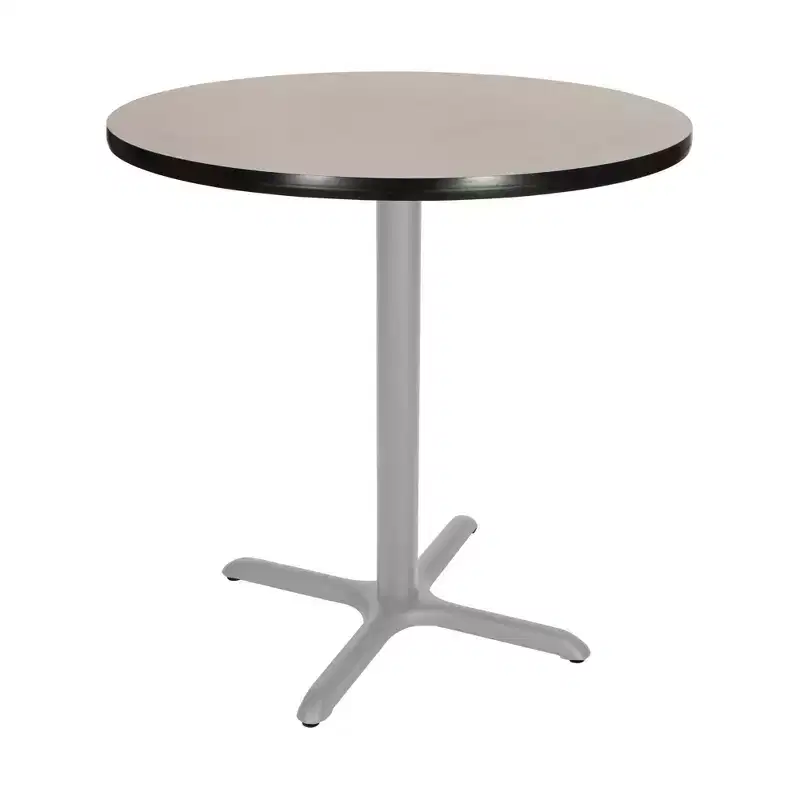 36" Bennet Collection Round with X Base Dining Table Gray/Gray Nebula