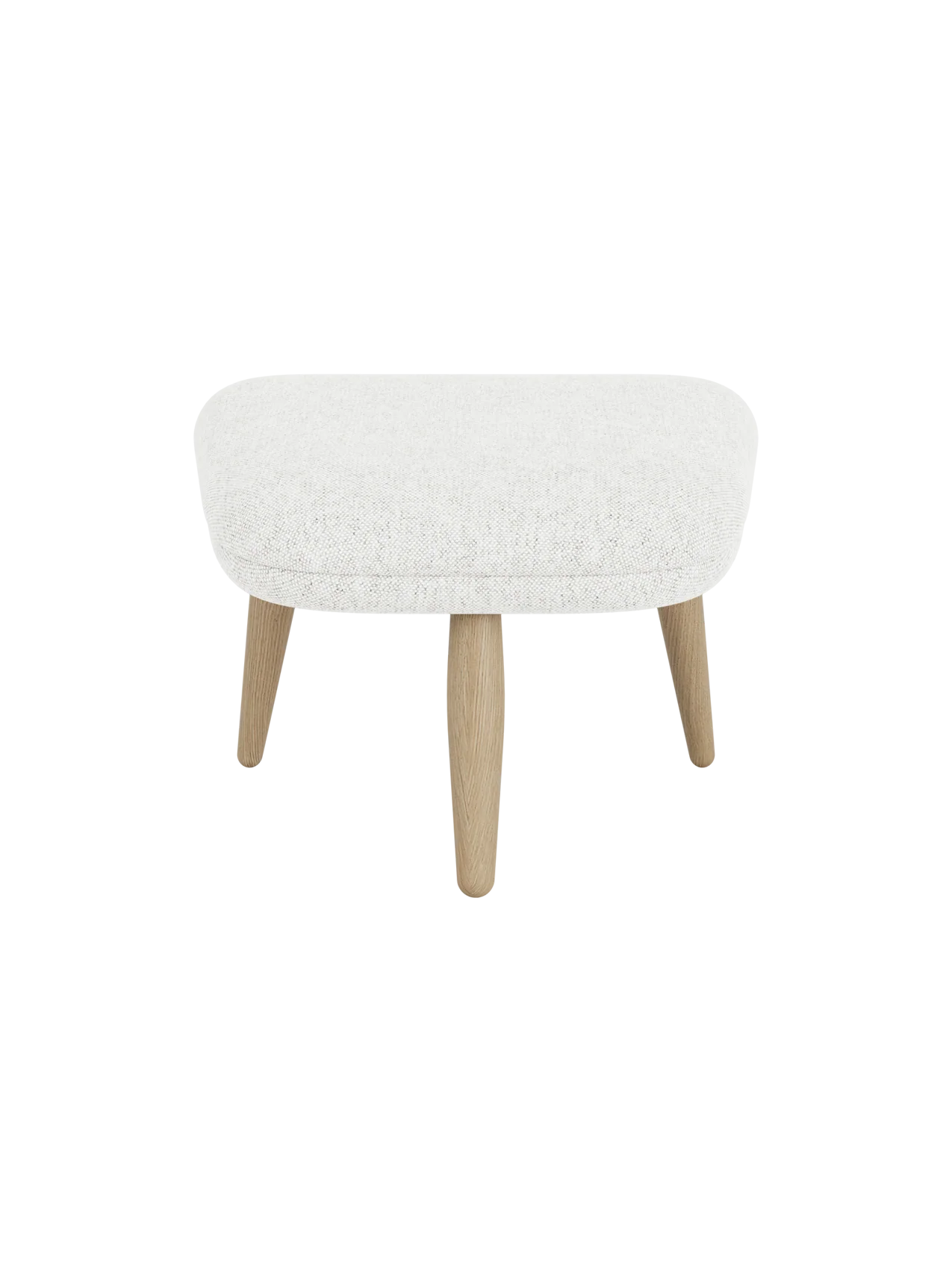 Lounge Ottoman Embracing Form, Pairs with Lounge Chair, Oak or Walnut