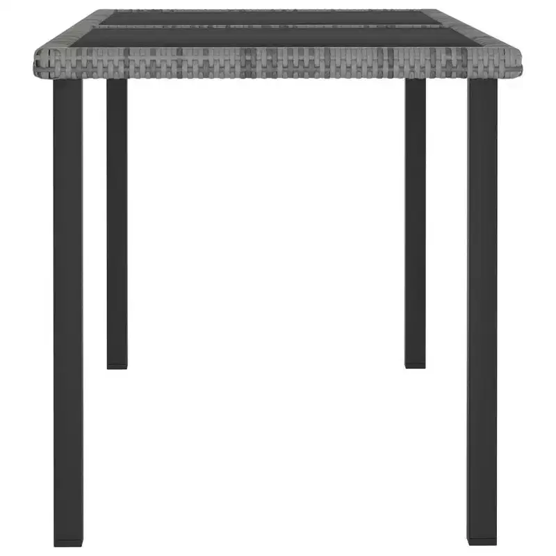 vidaXL Dining Set Poly rattan, powder-coated steel Medium