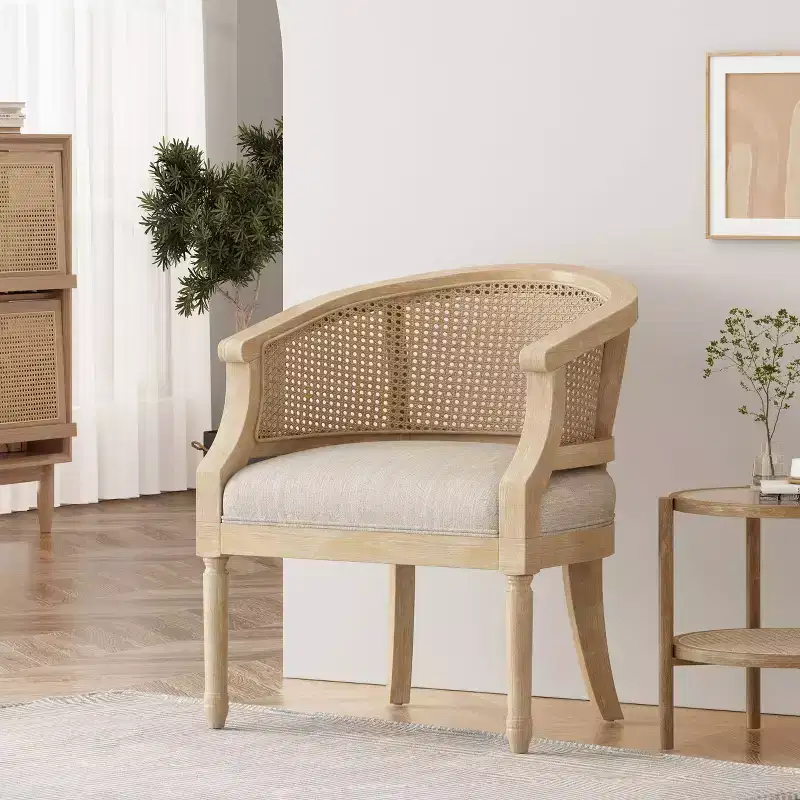 Steinaker French Country Wood and Cane Accent Chair - Christopher Knight Home