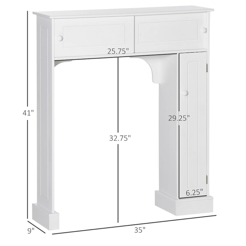Over the Toilet Bathroom Cabinet with Adjustable Shelves
