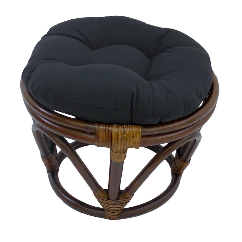 Bali 18-inch Footstool with Twill Cushion