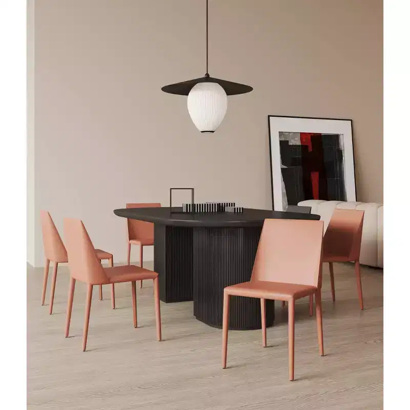 Set of 2 Paris Saddle Leather Dining Chairs - Manhattan Comfort