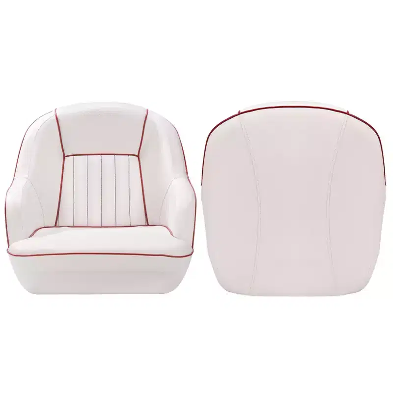 Pontoon Boat Captain Chair  Ergonomic Bucket Seat with Compression Foam Padding and Durable Molded Plastic Frame