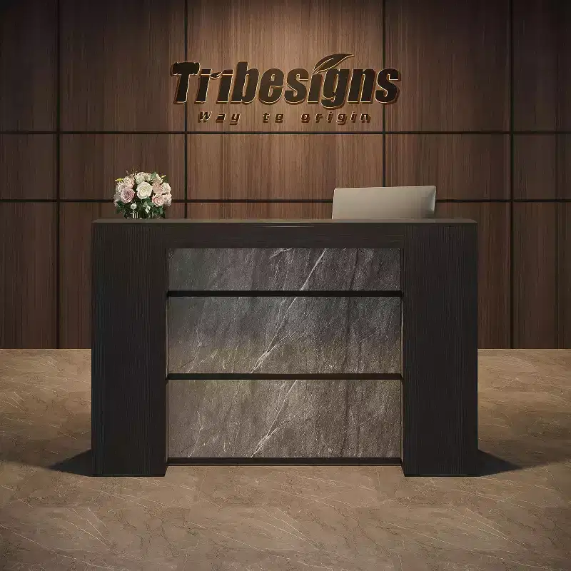 Lantine 63 Inches LED Lights Reception Desk
