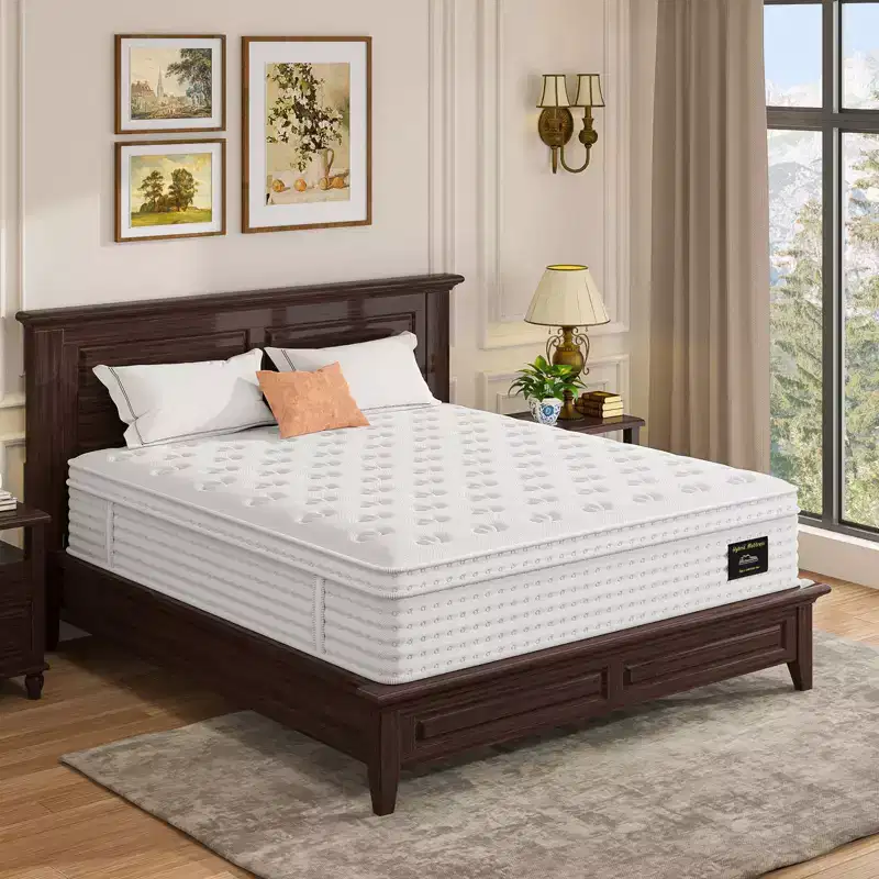 12/14 Inch Memory Foam and Pocket Spring Mattress, Medium Firm, Fiberglass Free