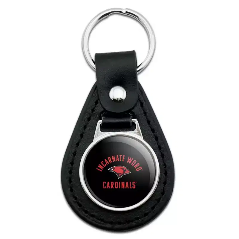 University of the Incarnate Word Cardinals Black Leather Keychain