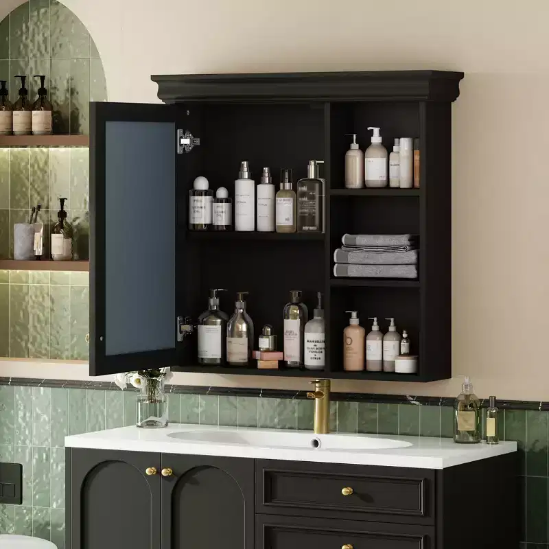 CASAINC 30'' x 28'' Wall Mounted Medicine Cabinet with Mirror & Storage Organizer