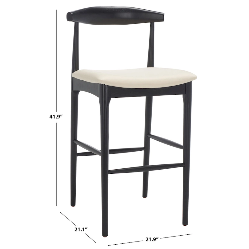 SAFAVIEH Miranda Retro 30-inch Bar Stool - 22 In. W x 21 In. D x 42 In. H - 22Wx21Dx42H