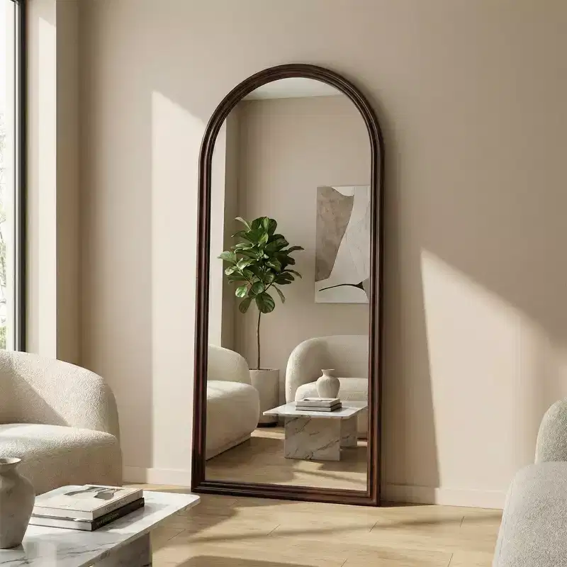 Dovelina 71H x 31W Arch Full Length Mirror Decorative Leaning Mirror Modern Wall Bathroom Mirror for Living Room Dining Room Entryway Bedroom