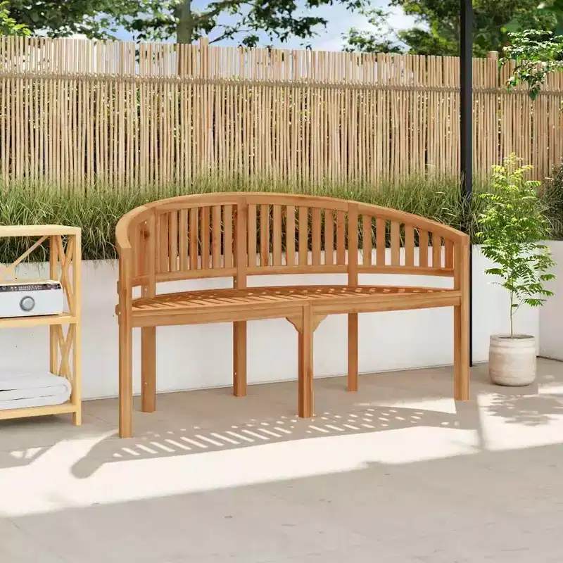 vidaXL Garden Bench Natural Teak Solid Teak Wood Large Durable