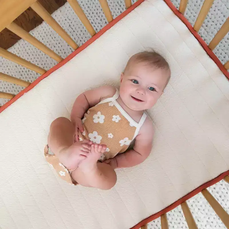 Babyletto x Avocado Organic Mini Crib Mattress - White: Medium Firm, Breathable, Memory Foam, 23 lbs