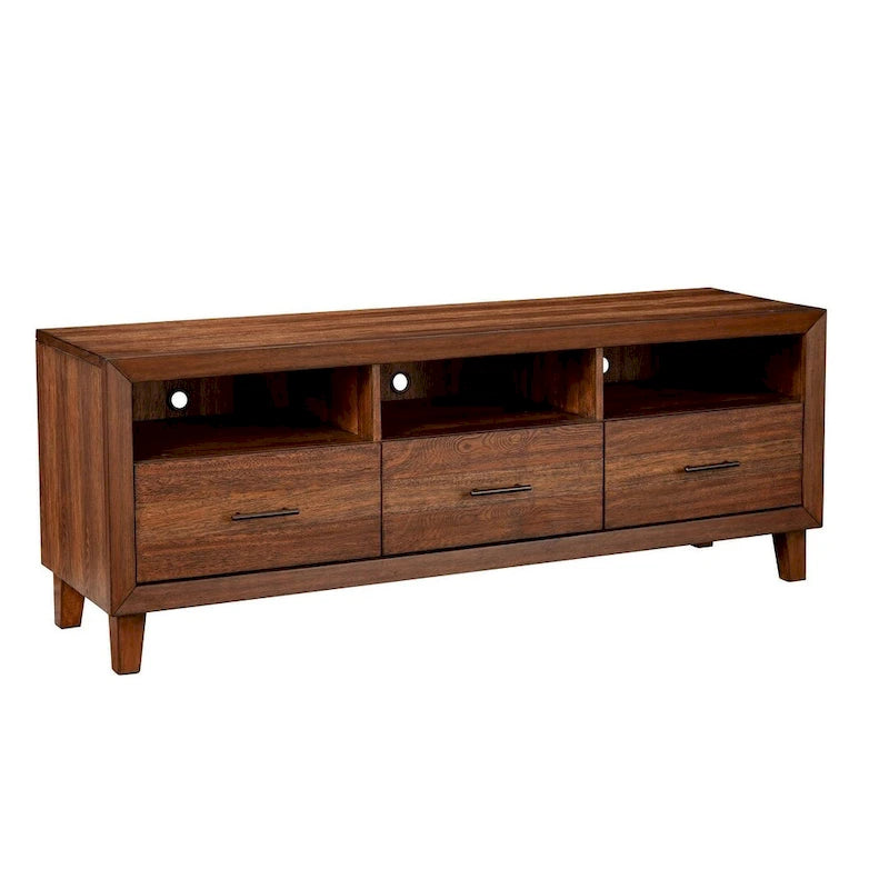 by Wood TV Console, Toffee (Brown)