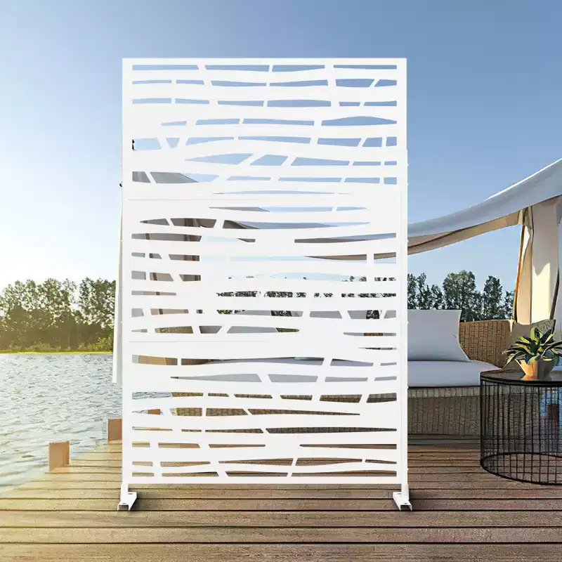 Metal Outdoor Privacy Screen Freestanding Patio Decorative Screens