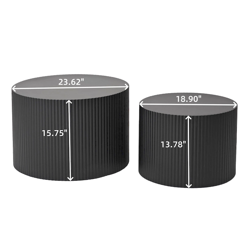 Wave Stripe Nesting Coffee Table Set