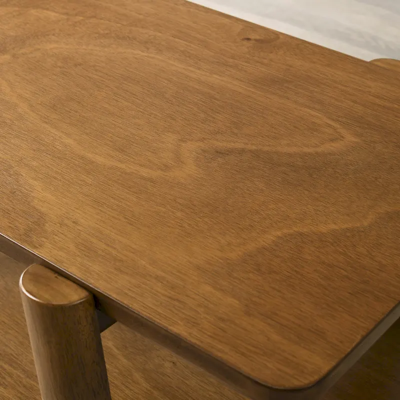 Roundhill Furniture Metz Mid-Century Modern Wood Shelf End Table