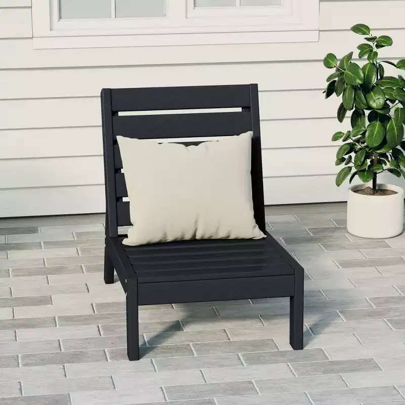 Westintrends Avalon Outdoor Patio Hdpe Deep Seating Modular Armless Chair