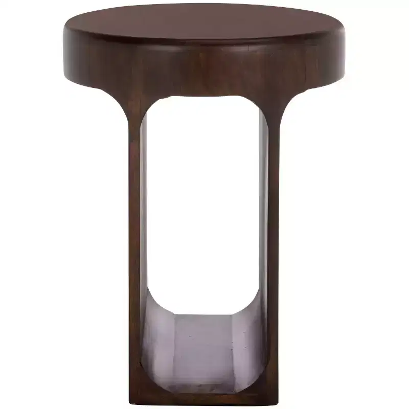 Lobone Round Accent Table - ACC3265 - Dark Brown - Safavieh