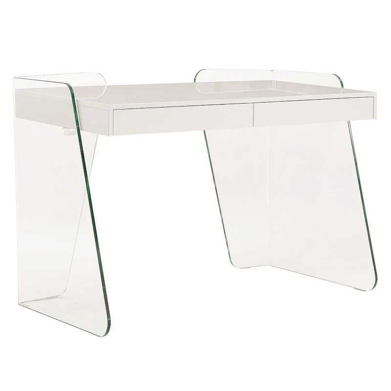 ARCHIE office desk with clear glass.