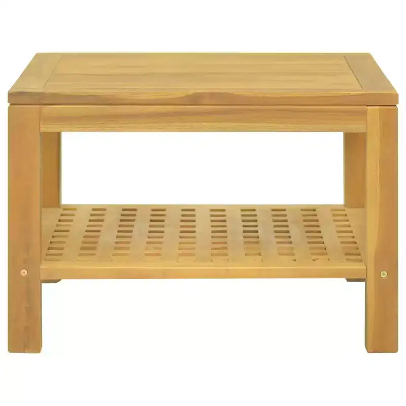 vidaXL Coffee Table 23.6x23.6x15.7 Solid Wood Teak