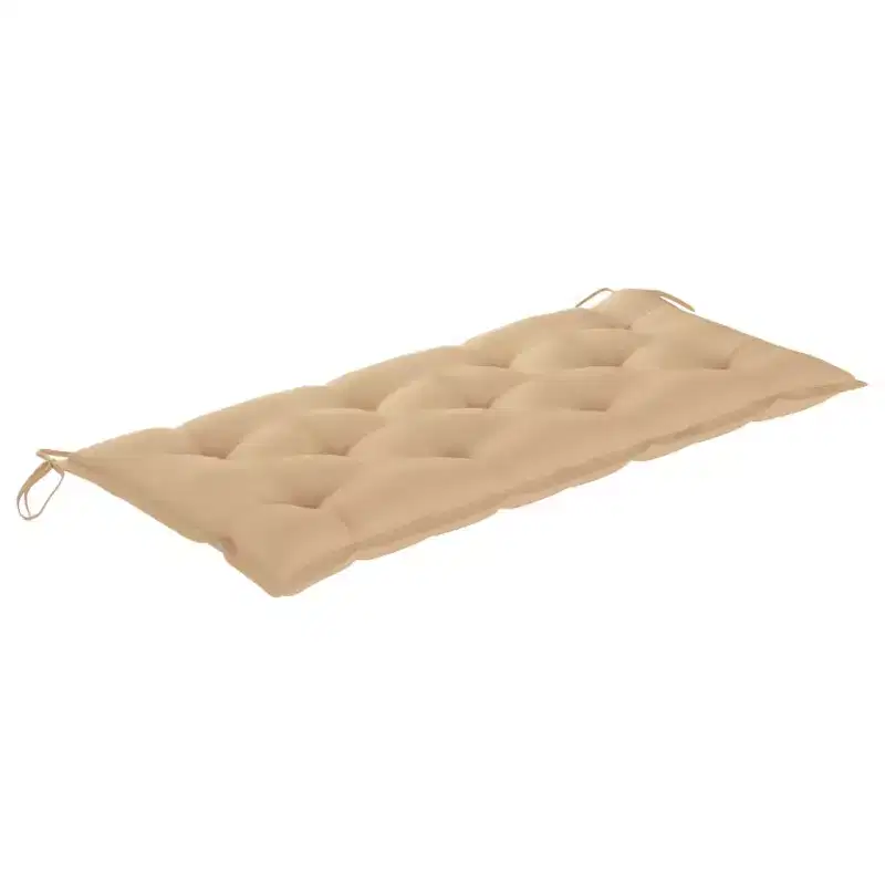 Garden Bench Acacia wood with beige cushion