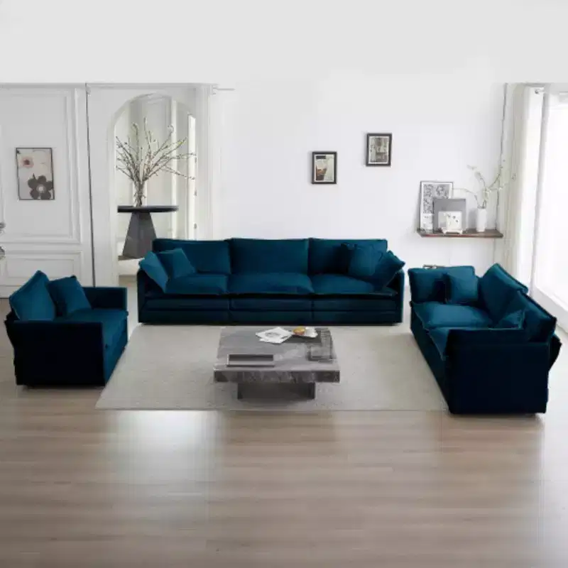 Contemporary 3-Piece Sectional - Oversized, Deep Seats, Modern Style