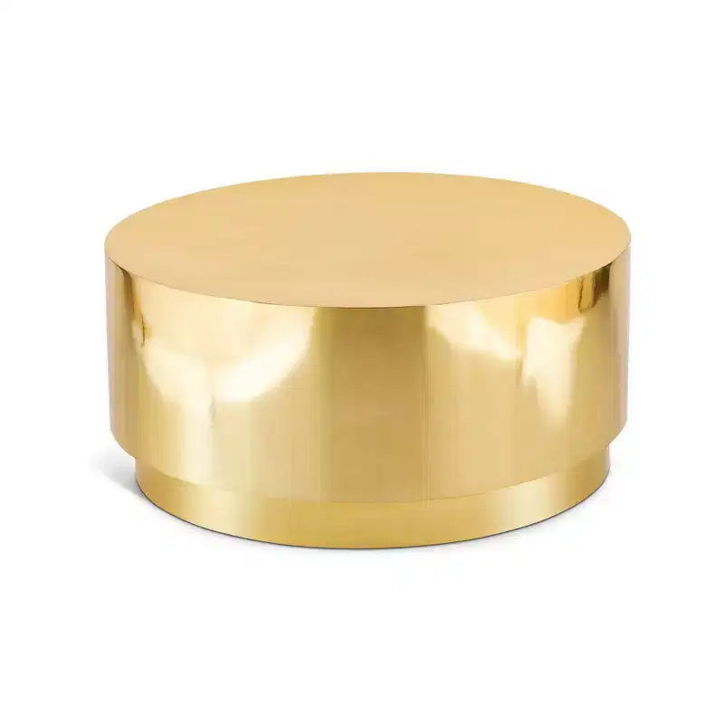 Stainless Steel Drum Coffee Table