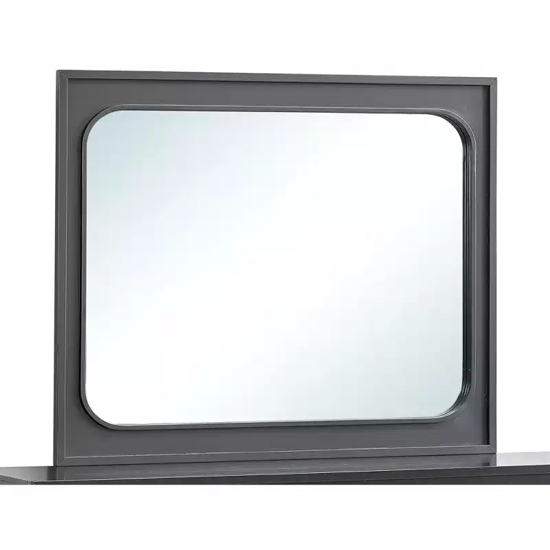 Passion Furniture Wave 45 in. W x 36 in. H Rectangle Wood Frame Wenge Dresser Mirror