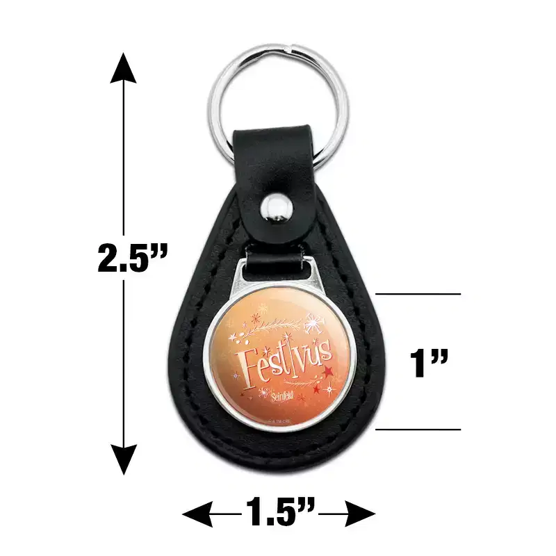 Seinfeld Festivus Black Leather Keychain