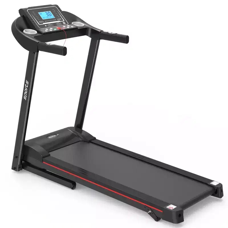 Okak Foldable Treadmill with Incline and 5IN LCD Screen, Portable Treadmill with Bluetooth Music, Walking Pad for Man, Women, Black