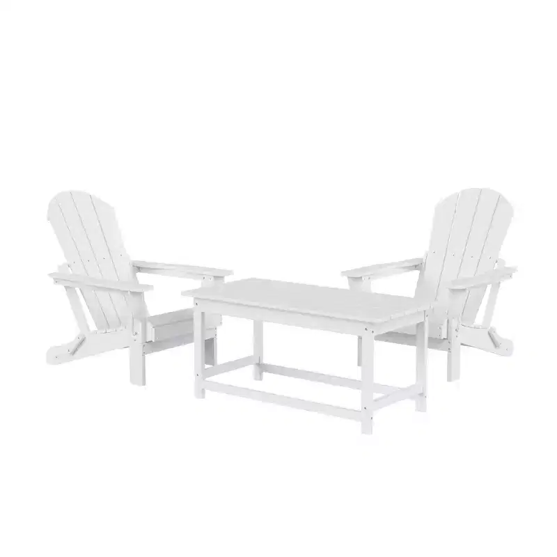 WestinTrends 3-Piece Outdoor Paio Adirondack Conversation Set