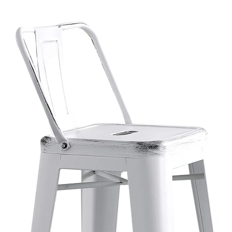 AC Pacific 30 Inch Metal Barstool Set of 2