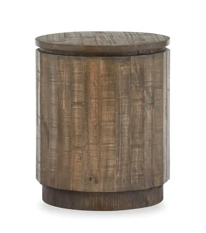 20 Round Rustic Pine End Table